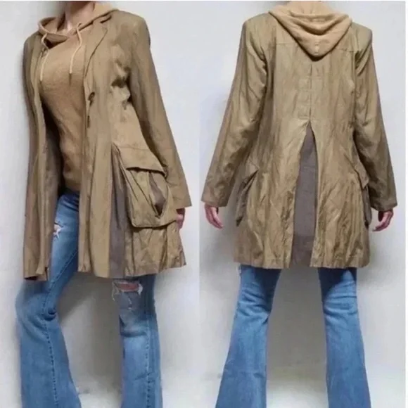 CAbi Tan Treasure Hunter trench coat with Pockets size XL - Picture 9 of 9